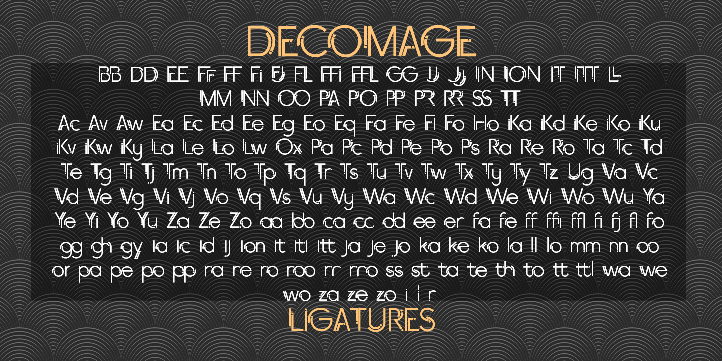 Пример шрифта HS Decomage Regular